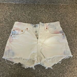 Levi's Women's Tie Dye 501 Original Denim Shorts